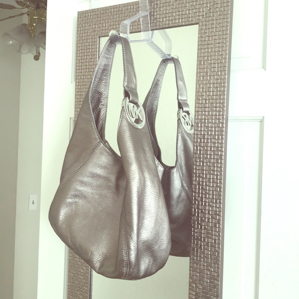 Michael Kors Metallic Pebble Leather Tote